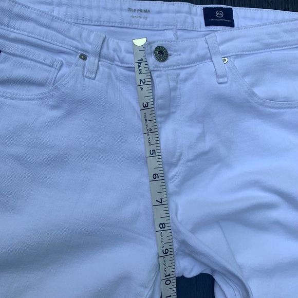 AG The Prima Cigarette Leg White Jeans Womens Ankle 29R $210 - Picture 8 of 12